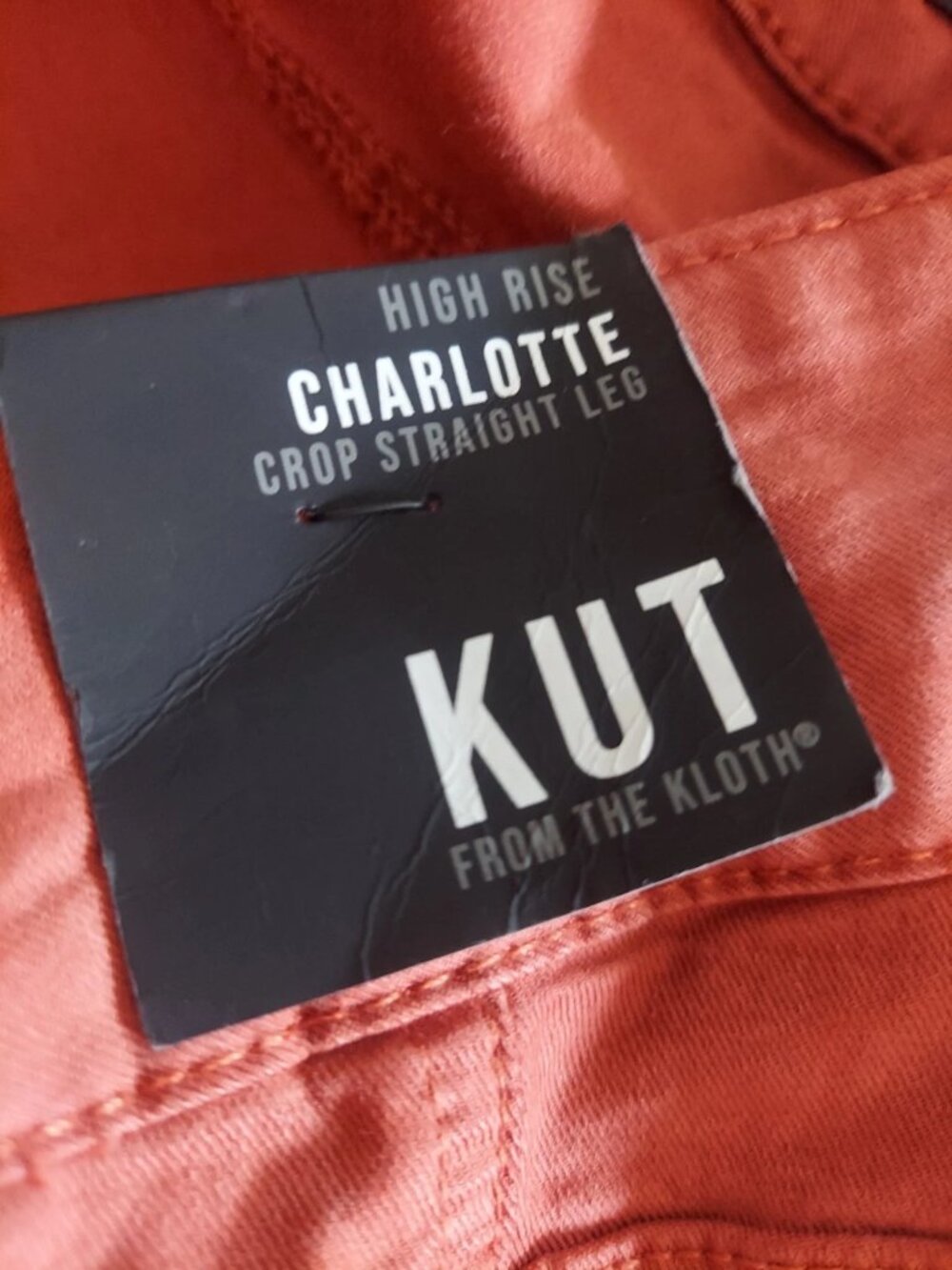 Kut From the Kloth Womens Jeans Size 24W Charlotte High Rise Crop Straight - Picture 5 of 7